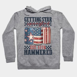 Getting Star Spangled Hammered, Funny America, 4th Of July, Party in the USA, Independence Day Hoodie